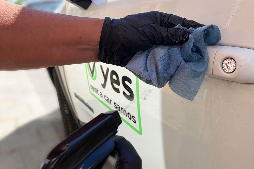 Hygiëne bij yes autoverhuur Samos