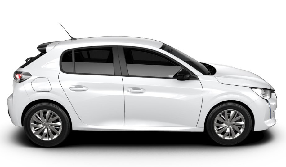 Volkswagen Polo van de zijkant gezien Peugeot 208 van de zijkant gezien